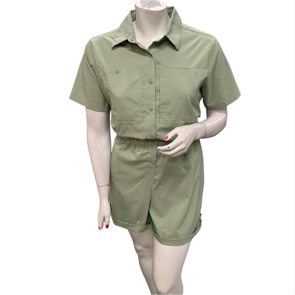 Columbia NWT Sage Green Short Sleeve Romper Size Xl